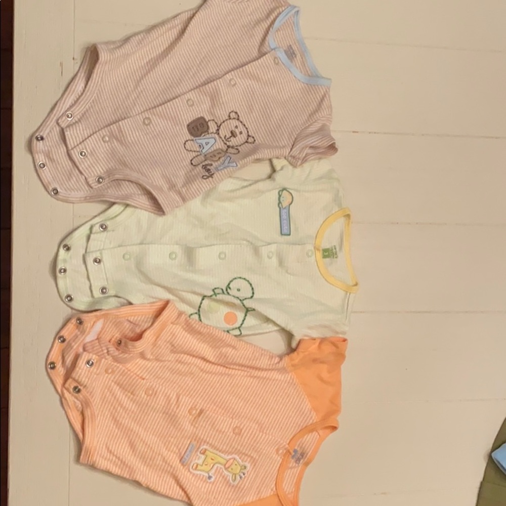 Trio of animal onesies